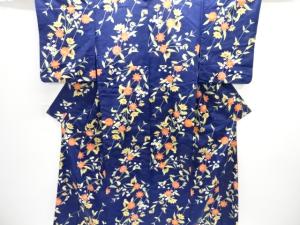 花模様小紋着物